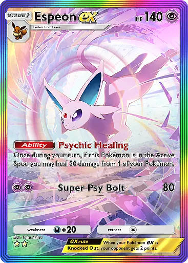 Espeon ex Rainbow Full Art, Wisdom of Sea and Sky