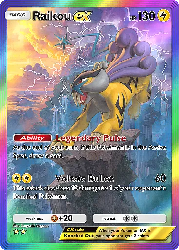 Raikou ex, full art, Secluded Springs