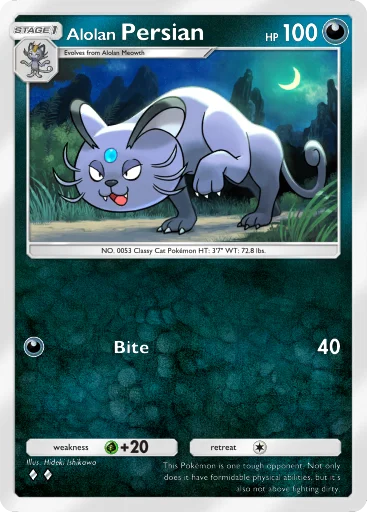 Alolan Persian Pokemon TCG Pocket Fantastical Parade
