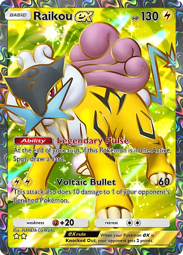Raikou ex, full art, Secluded Springs