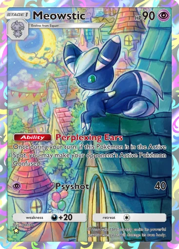 Full art Meowstic, Pulsing Aura