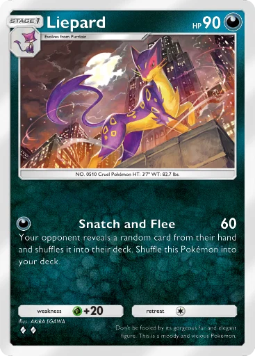 Liepard Pokemon Pocket TCG Crimson Blaze