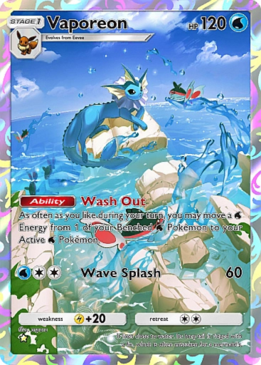 Vaporeon, Full Art, Mythical Island