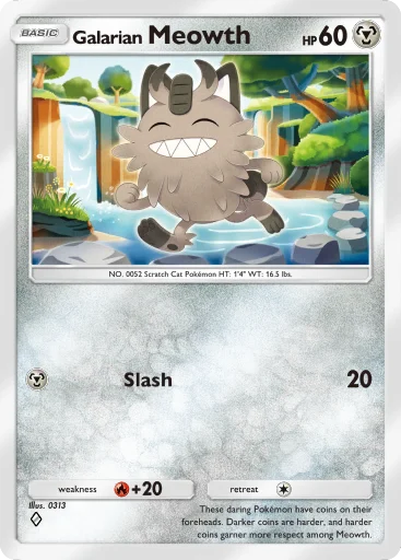 Galarian Meowth Pokemon TCG Pocket Fantastical Parade