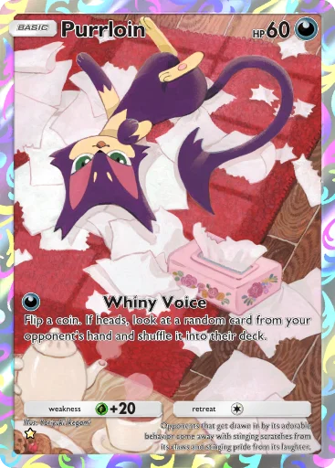 Full Art Purrloin Pokemon TCG Pocket Fantastical Parade