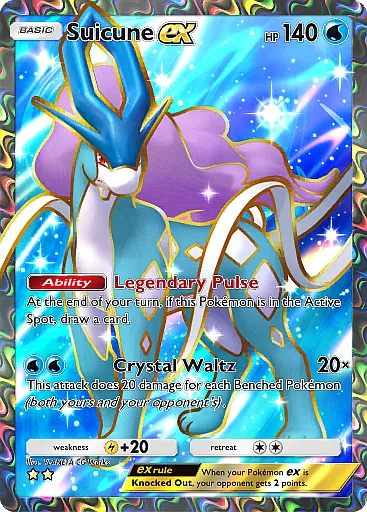 Suicune ex, full art, Secluded Springs