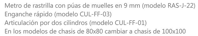 chisel ligero, chisel medio, chisel reforzado