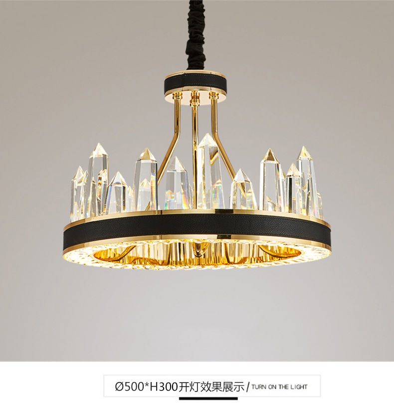 Miniatura: Modern Crystal Chandelier - Luxury K9 Gold LED Pendant Light Size 2