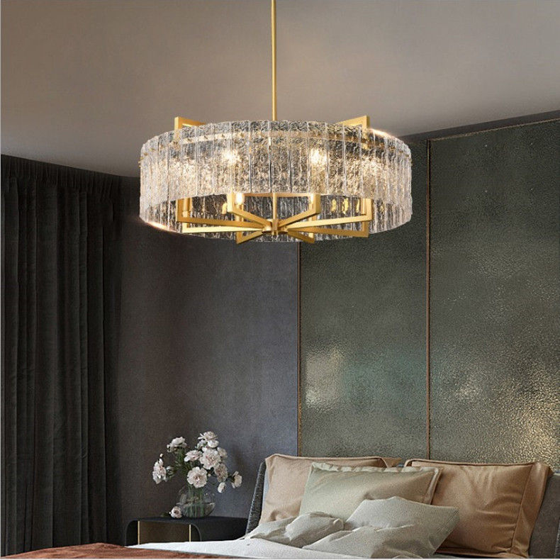 Thumbnail: Modern Crystal Chandelier - Luxury Textured Glass Pendant Light Application 2