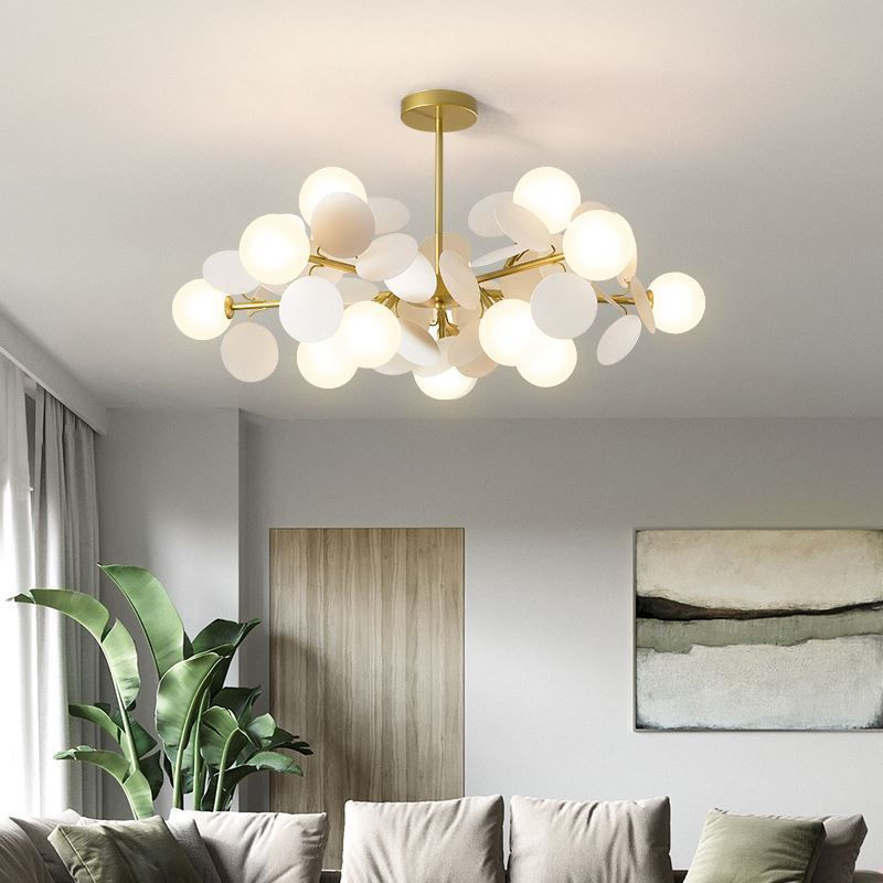 Miniature : Modern Design Multi-Color Glass Sphere Chandelier Light Application 8