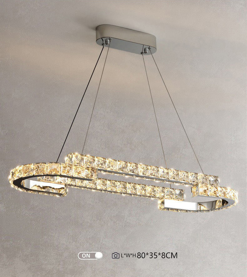 الصورة المصغرة: Modern Crystal LED Chandelier - Spiral Design for Luxury Home Decor Size 7