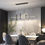 Miniatura: Modern LED Linear Pendant Light | Minimalist Dining Room Chandelier Application 3