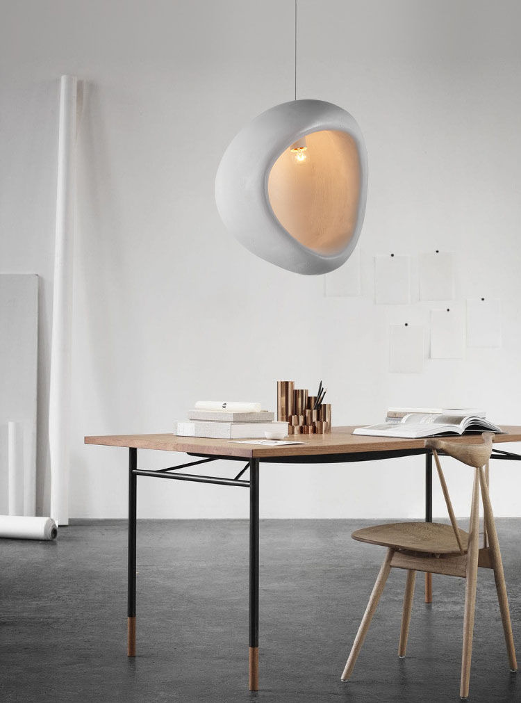 الصورة المصغرة: Wabi Sabi Handcrafted Pendant Light Modern Minimalist Home Decor Application 5