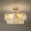 Thumbnail: Modern Crystal Ginkgo Leaf Chandelier - Luxury Gold Lighting Fixture 9
