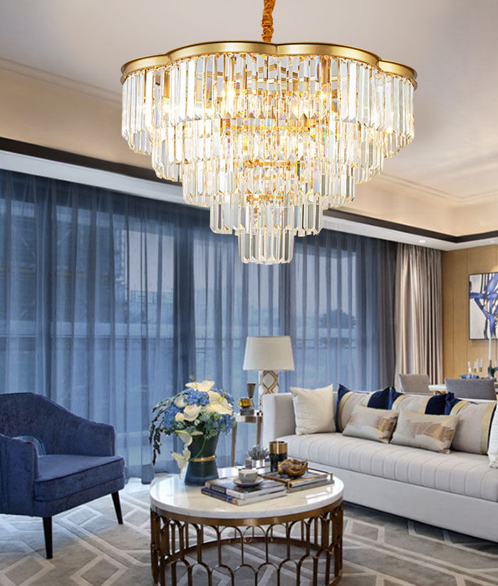 Modern Crystal Chandelier | 3-Tier Art Deco Design for Elegant Home Decor Application 1