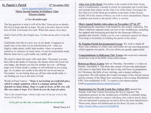 Parish Newsletter 6th November 2022