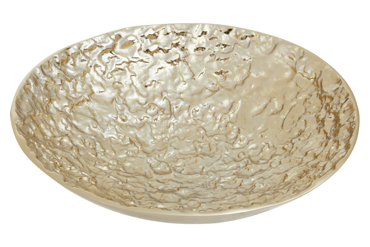 Mirelle Gold Textured Round Metal Bowl
