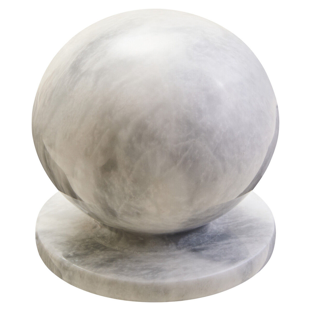 Alba White Marble Ball Sculpture