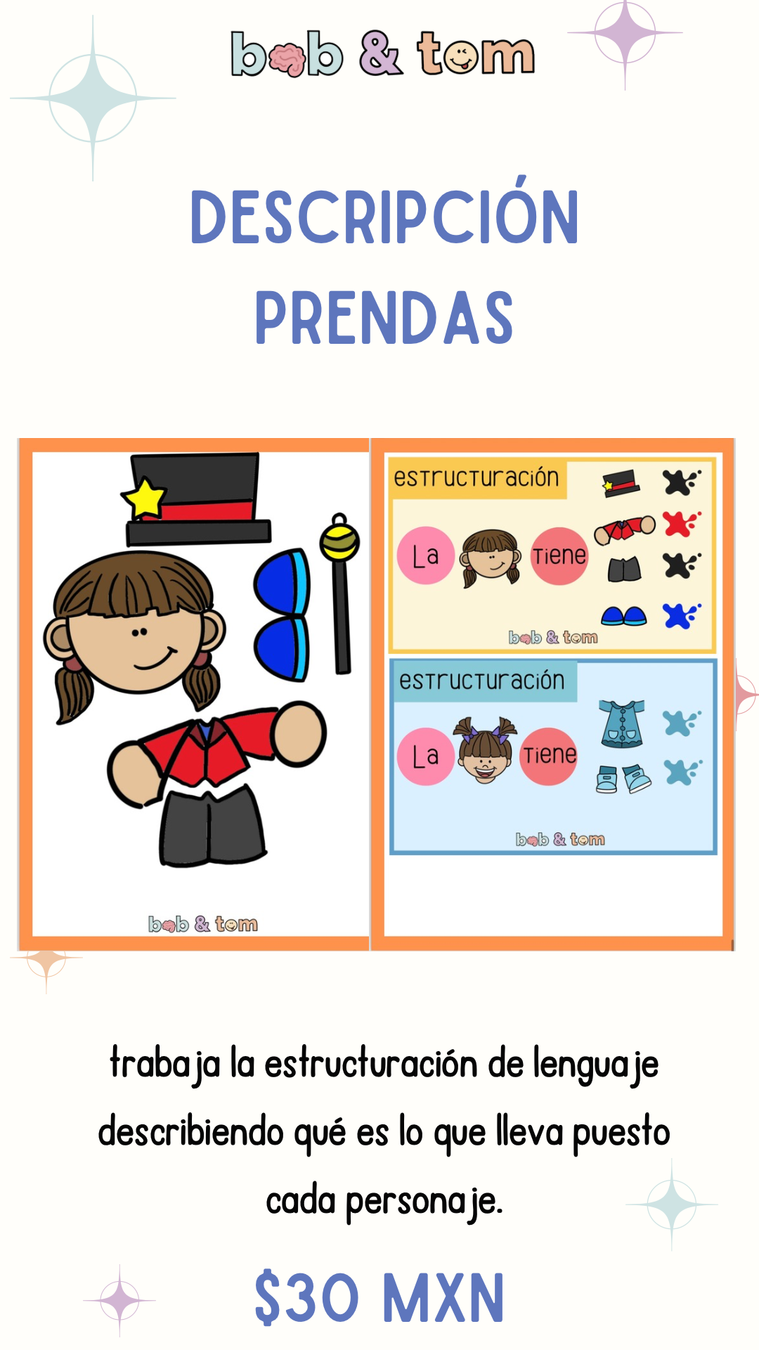 Descripción prendas