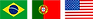 Bandeiras Brasil Estados Unidos e Portugal The Sims 4