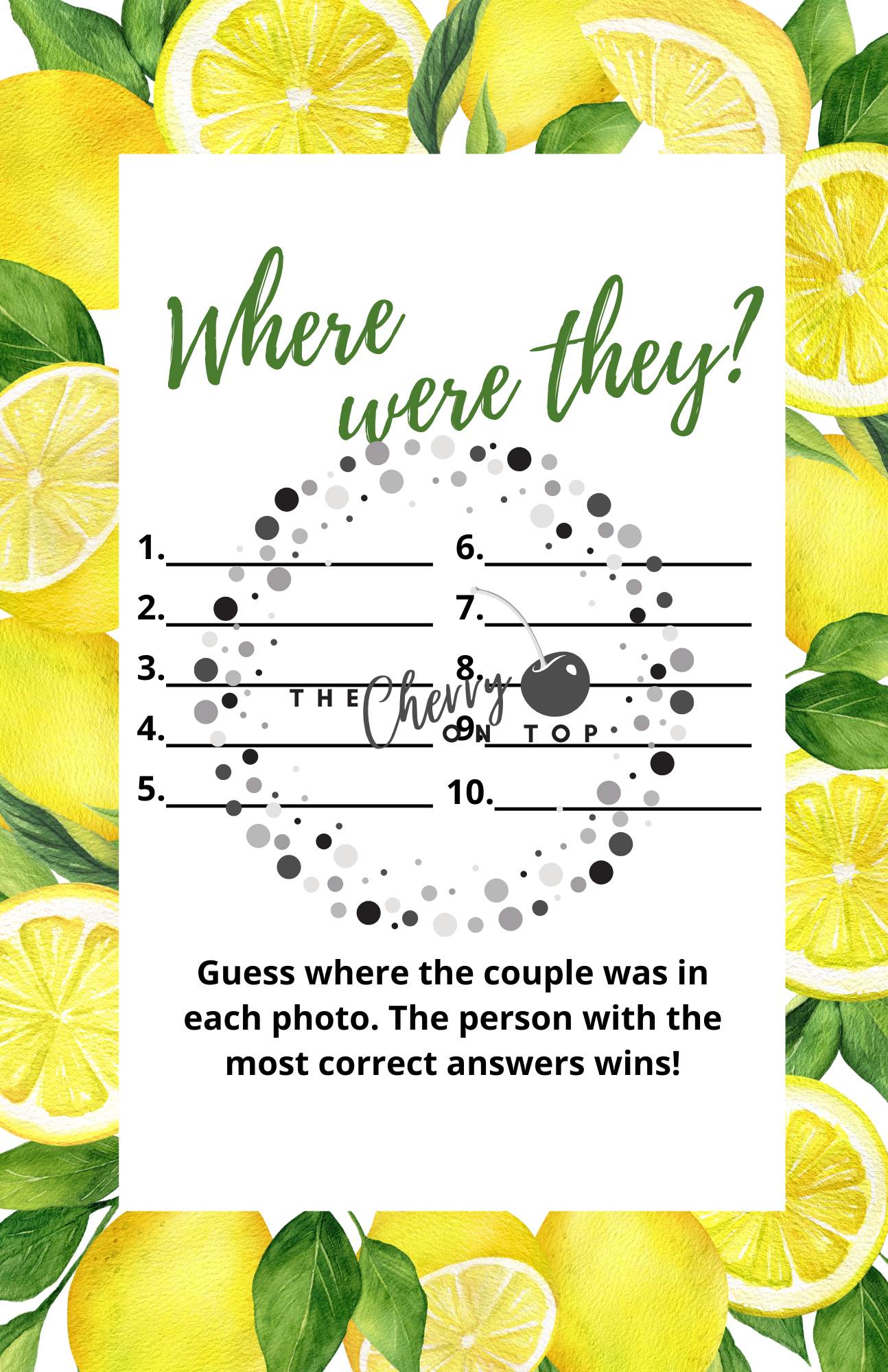 Lemon - where were they