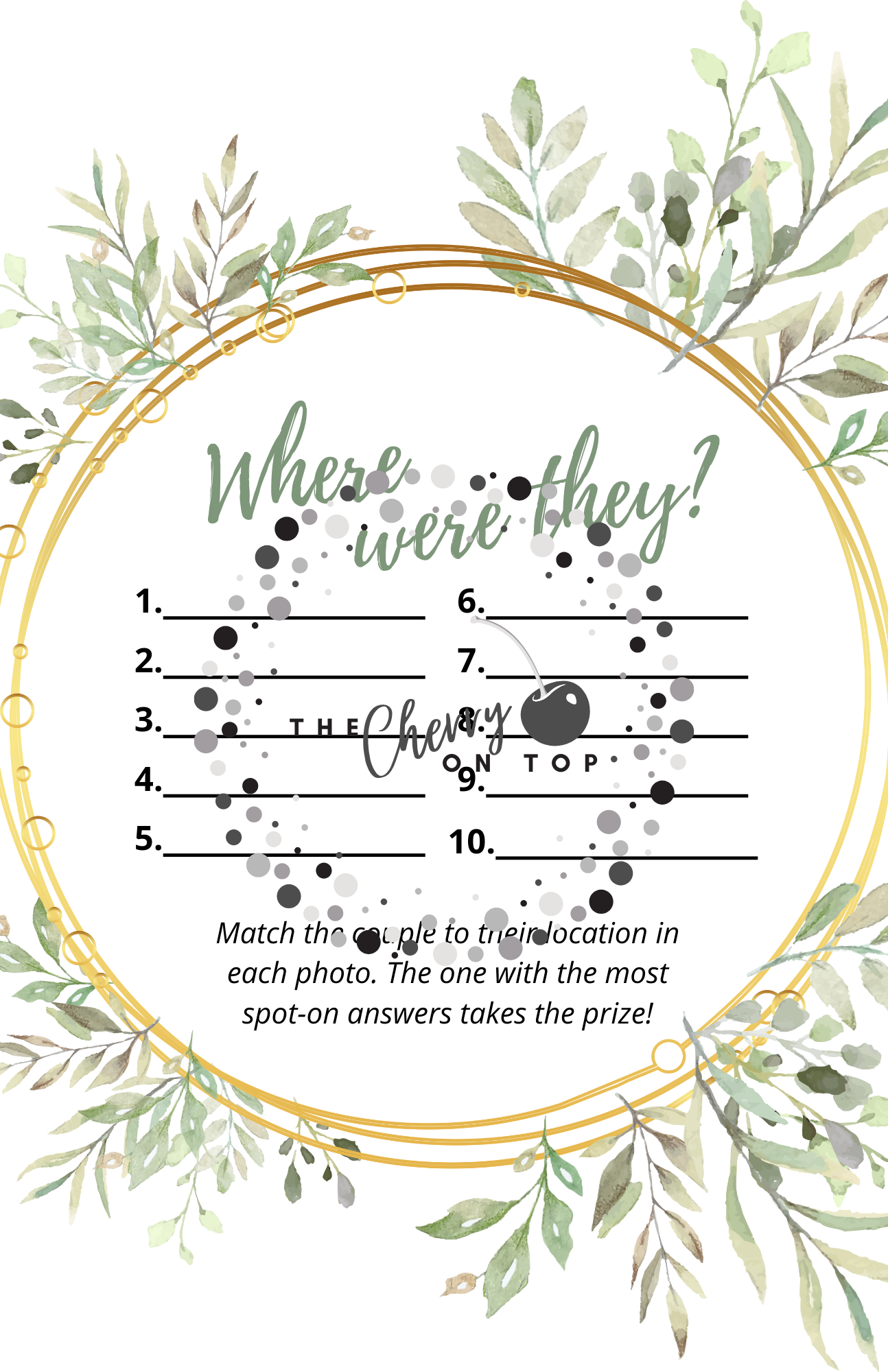 Sage and gold - where were they