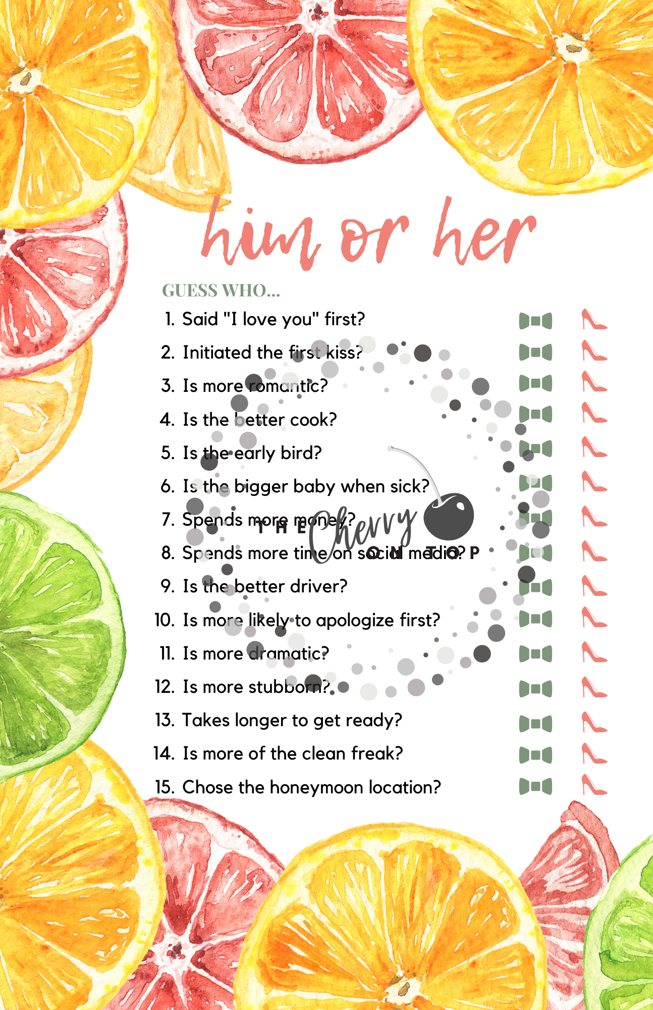Colored citrus - him or her