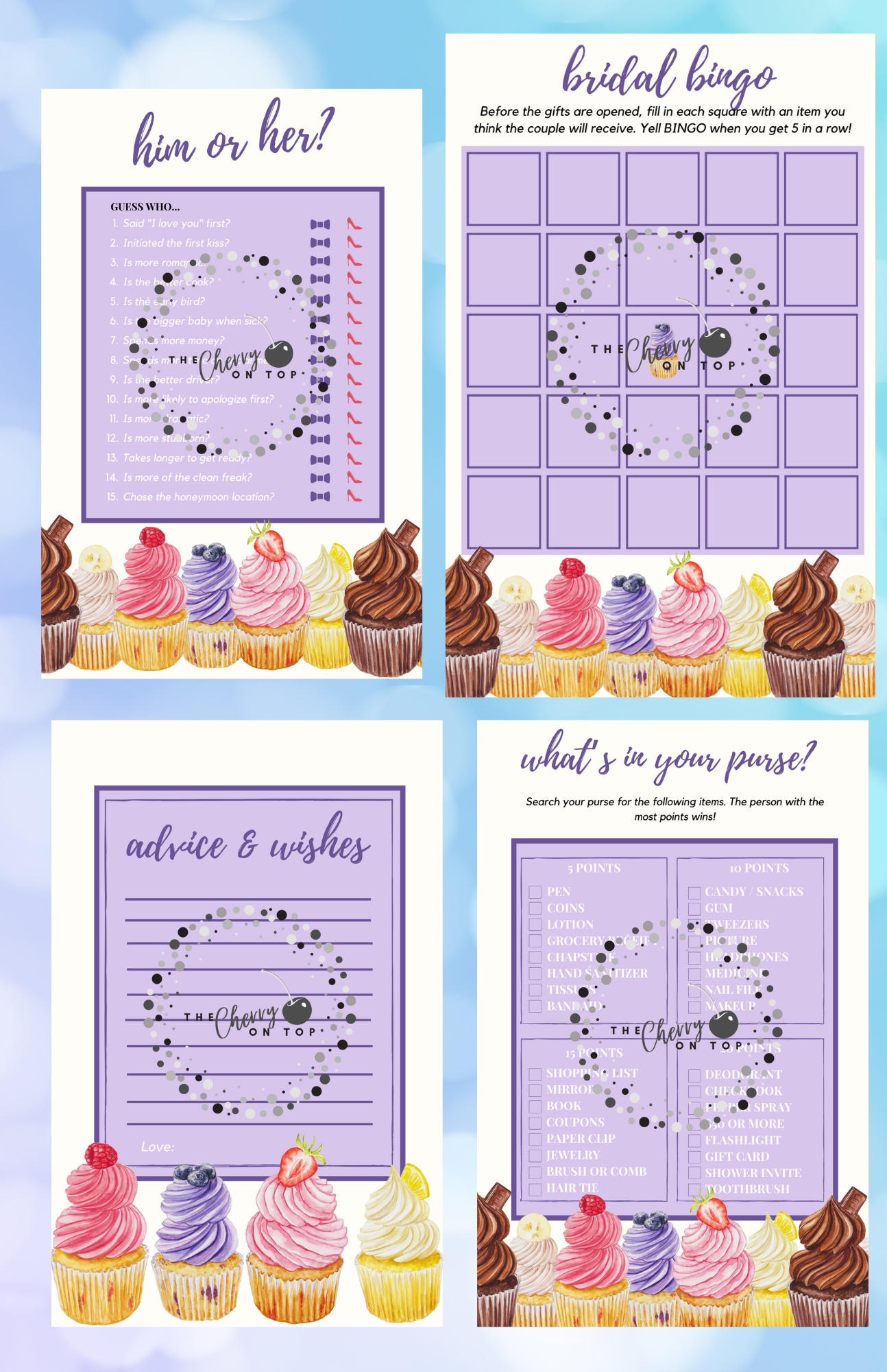 Cupcake Pack of 7 Games