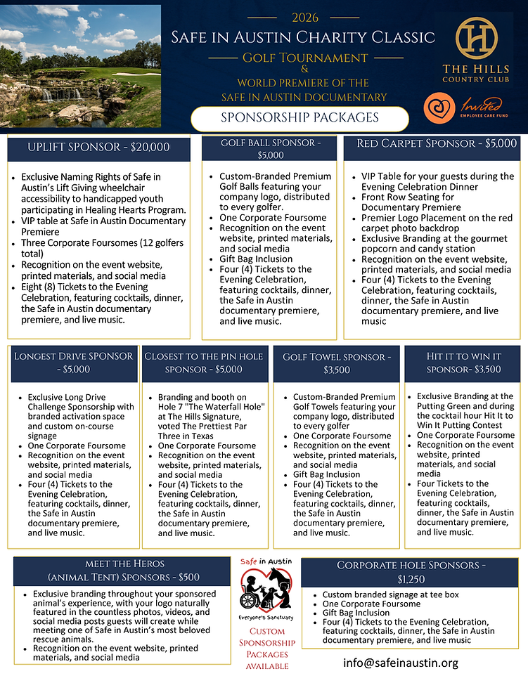 2026 Safe in Austin Charity Classic Golf Tournament Sponsor Sheet.png
