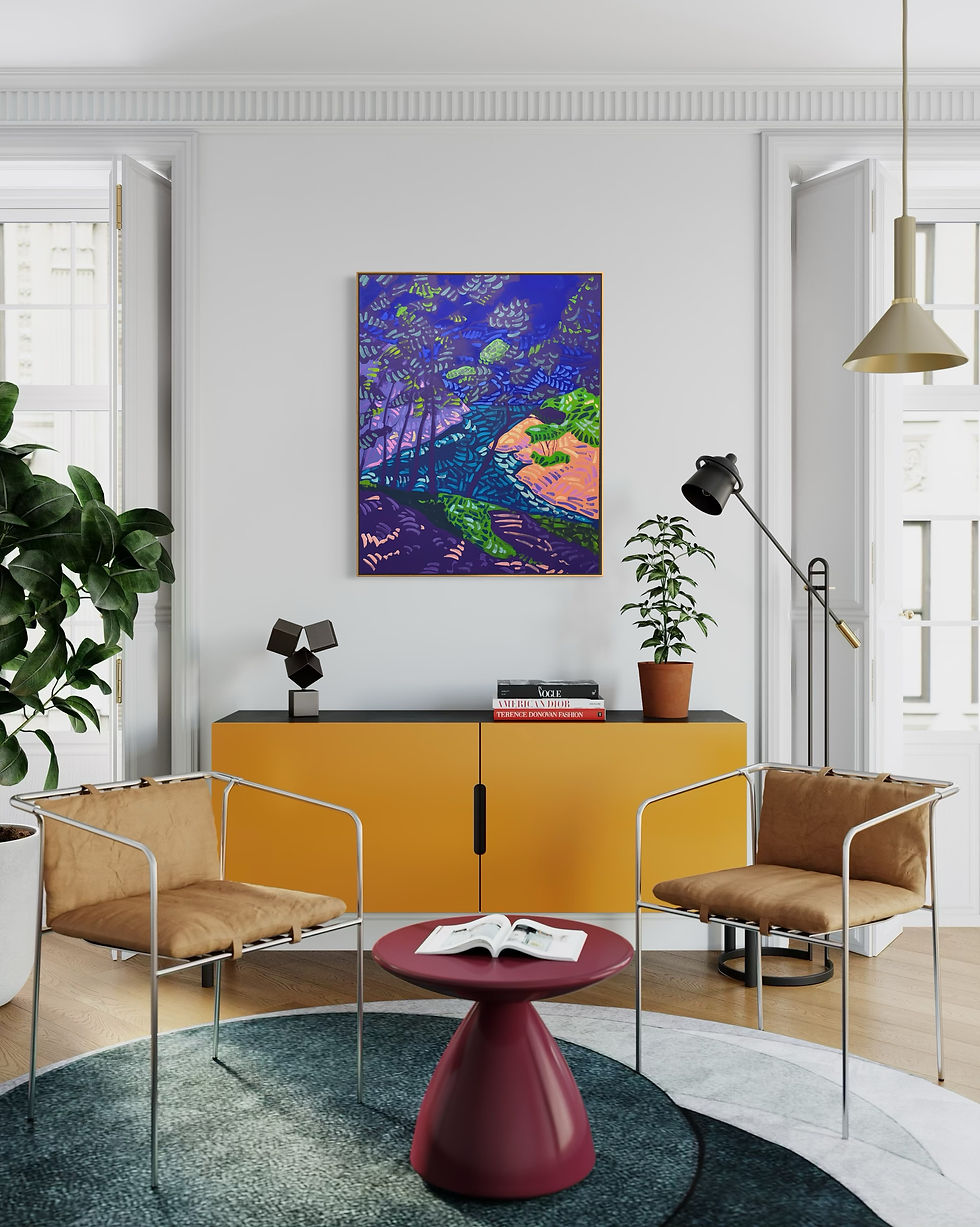 Miniature : La calanque de Port-Pin - 92x73cm