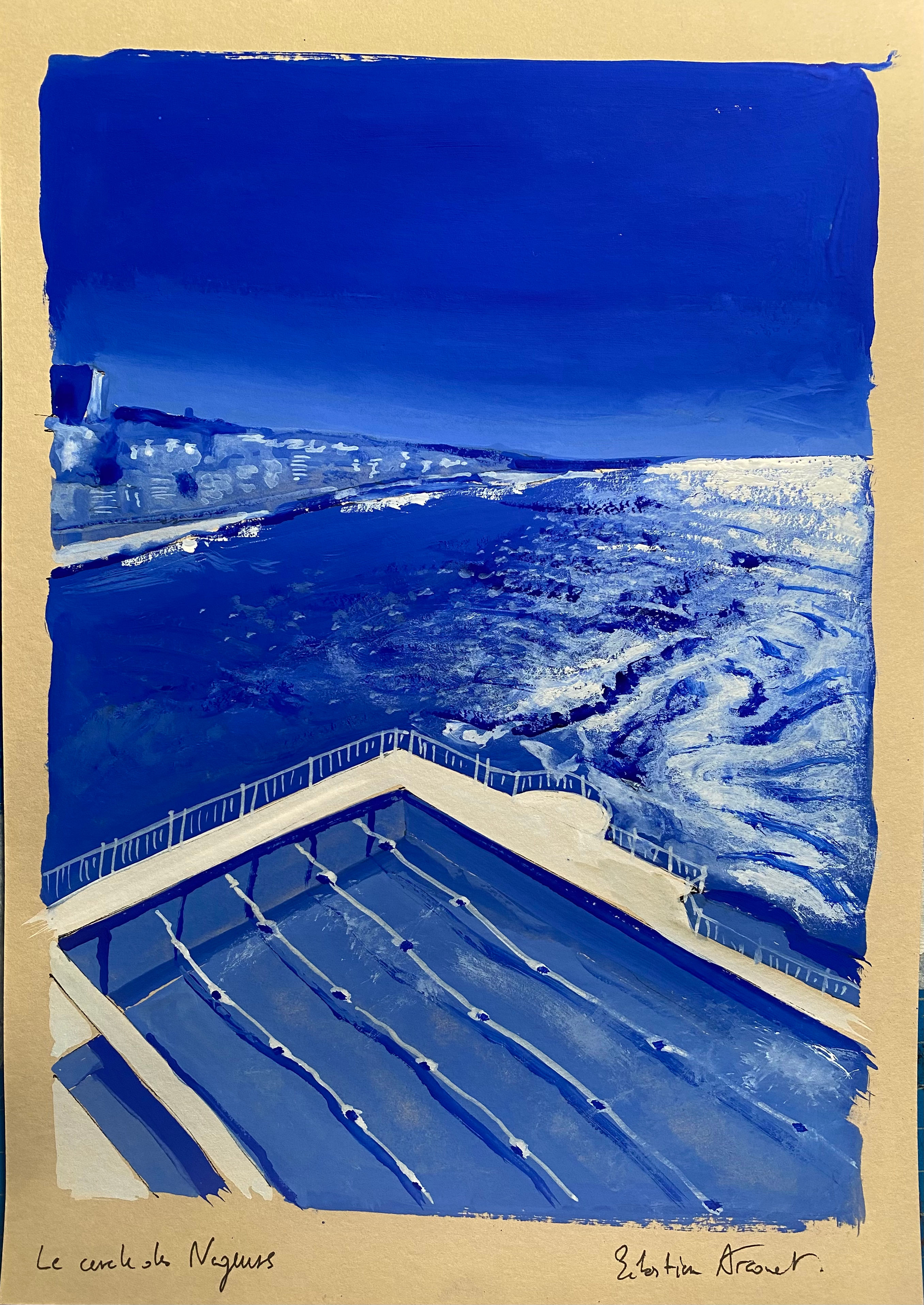 Le cercle des nageurs - 30x21cm