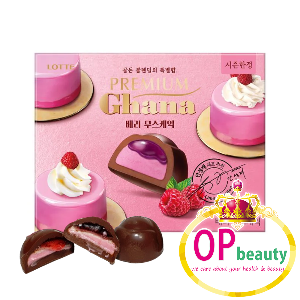 Lotte 樂天 Ghana 朱古力 #莓果慕斯蛋糕味 68g ( 2026/02 )