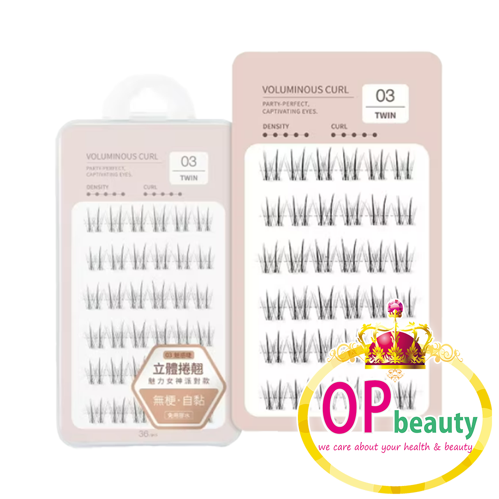 Solone 宛若天生免膠式假睫毛 #03魅惑睫36入 (無須卸妝)