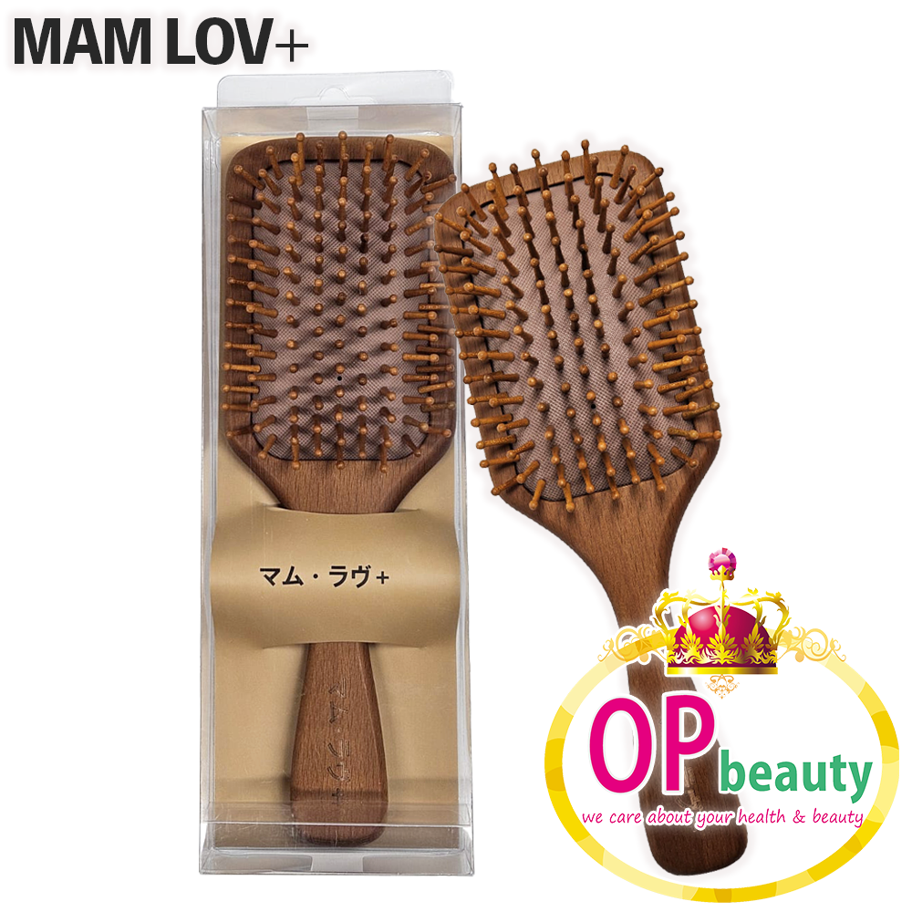 Mam Lov+ 方形實木氣墊按摩順髮梳