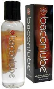 Bacon flavoured lubricant