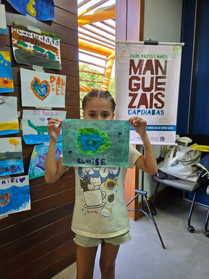 Projeto Vitória da Restinga promove oficina de pintura sobre os manguezais no Parque Costeiro 