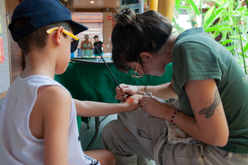 pintura corporal dos animais da restinga 