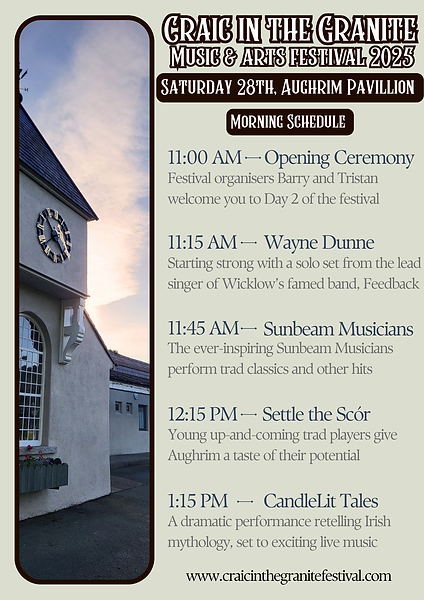 Craic in the Granite Schedule Saturday Morning.png
