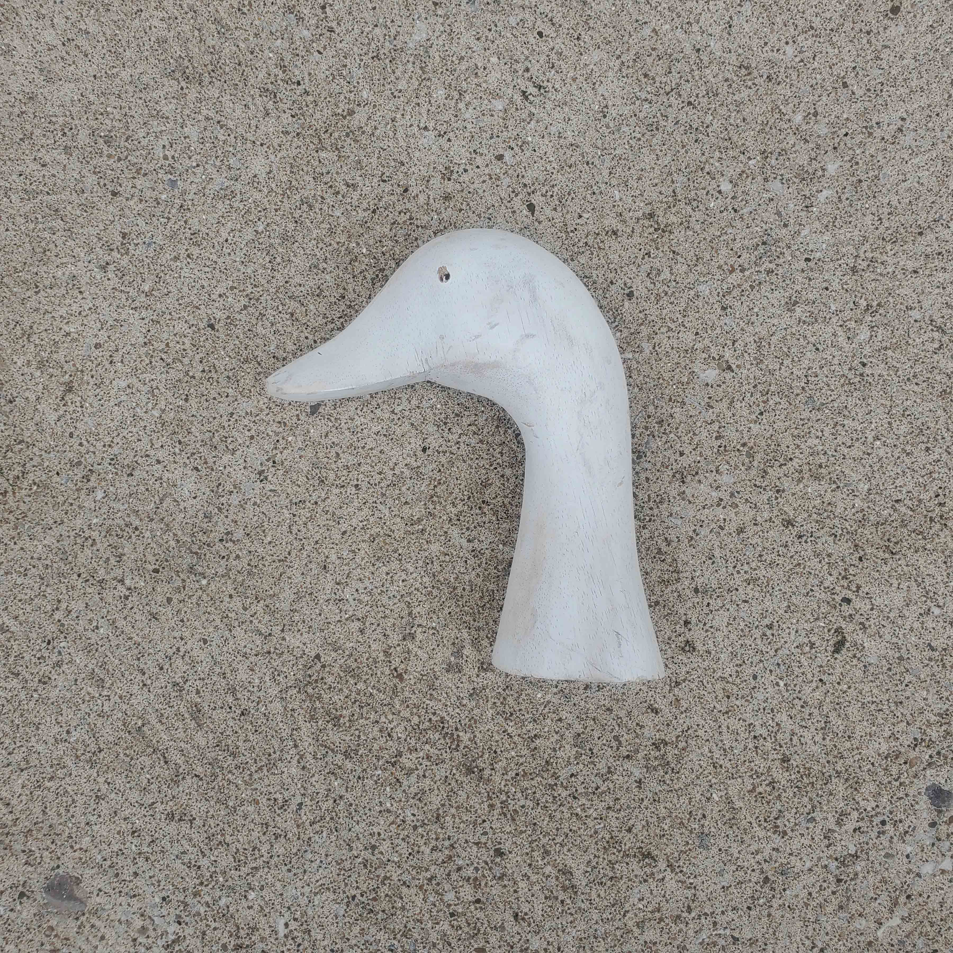 Primed Wooden Head - Upright Goose
