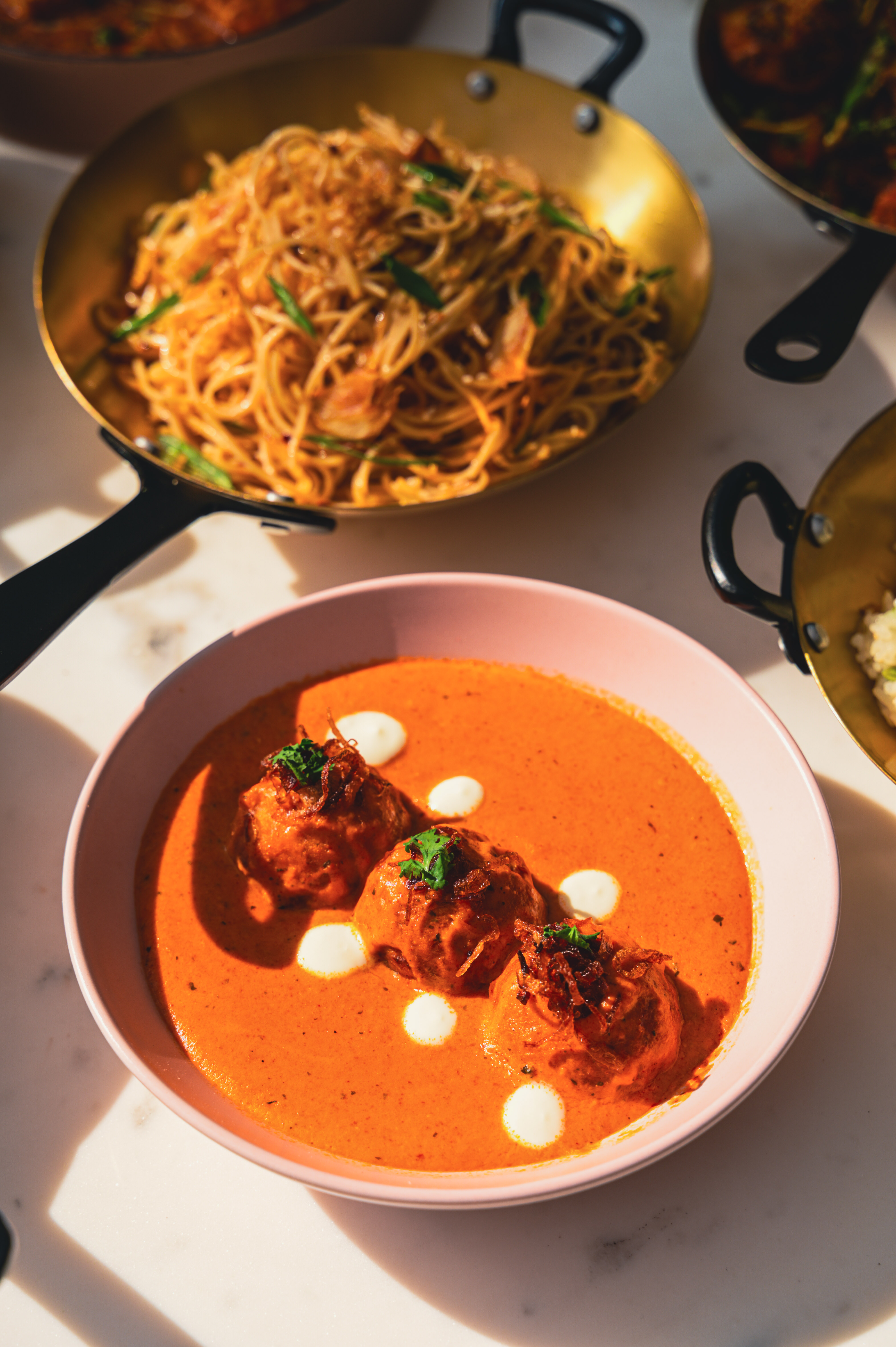 Arranged Food and Objects