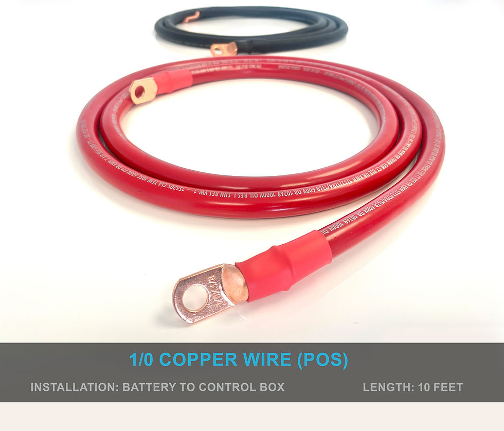 1/0 Battery Wiring (Pos + Neg)