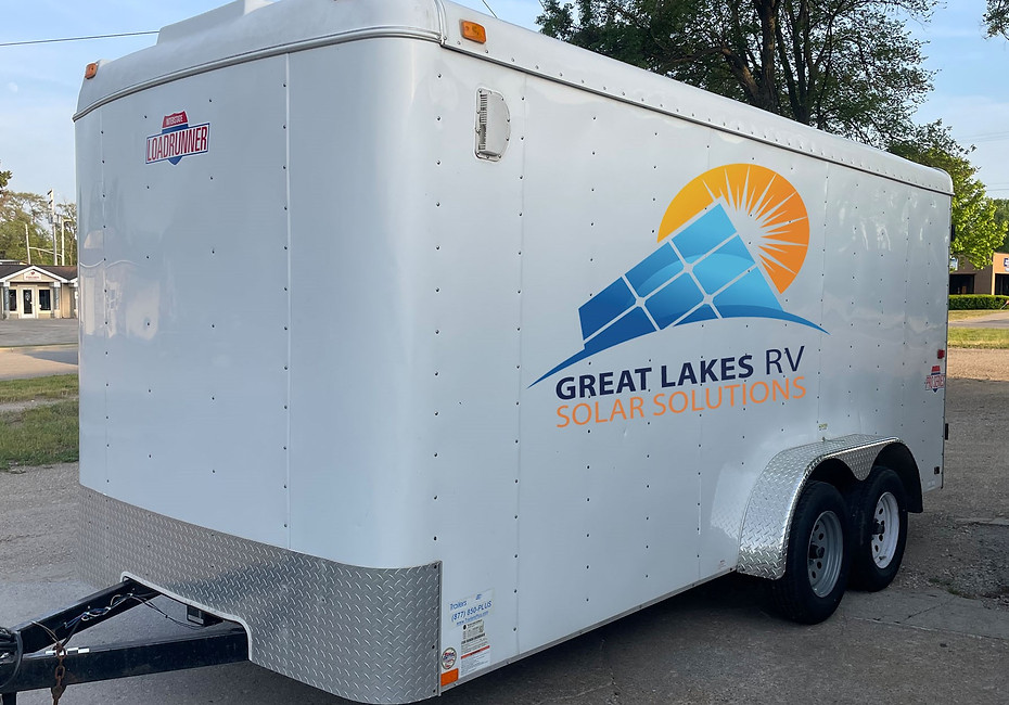 mobile trailer for onsite solar panel installations and service