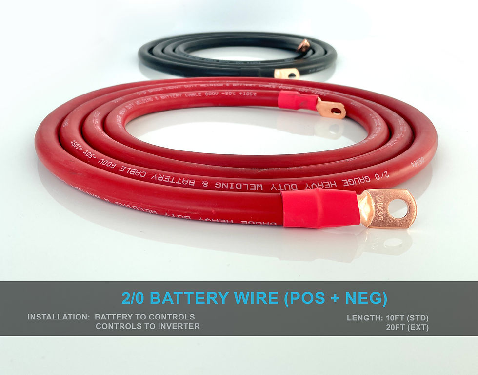 2/0 Battery Wiring (Pos + Neg)