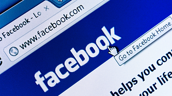 A web browser showing facebook's home page