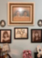 various pictures on a wall