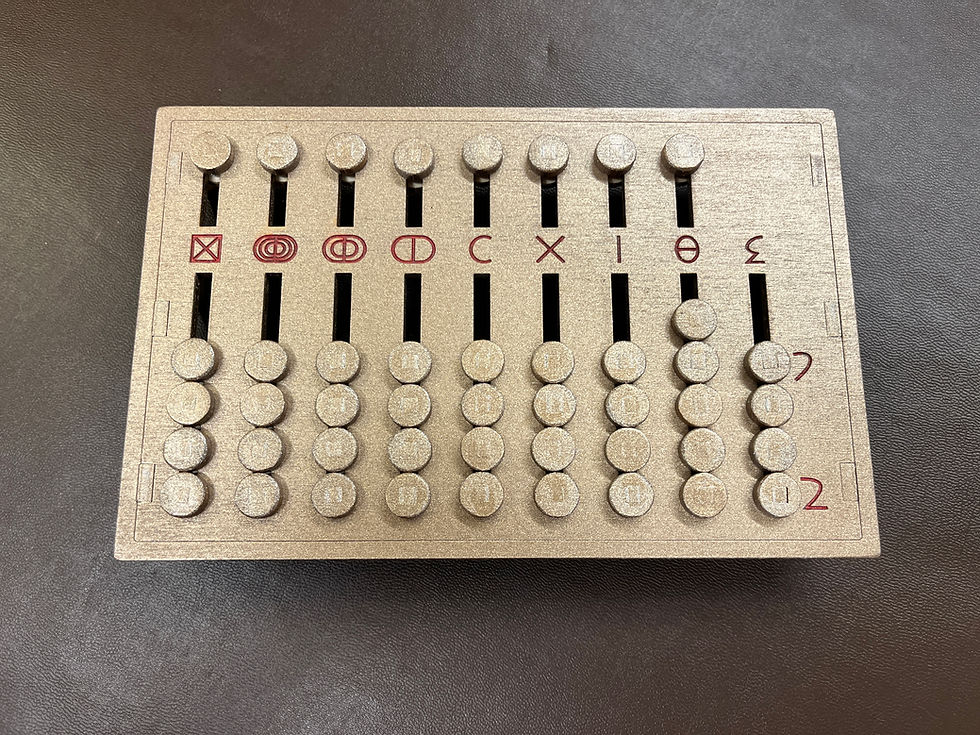 Replica of a Roman hand-held abacus