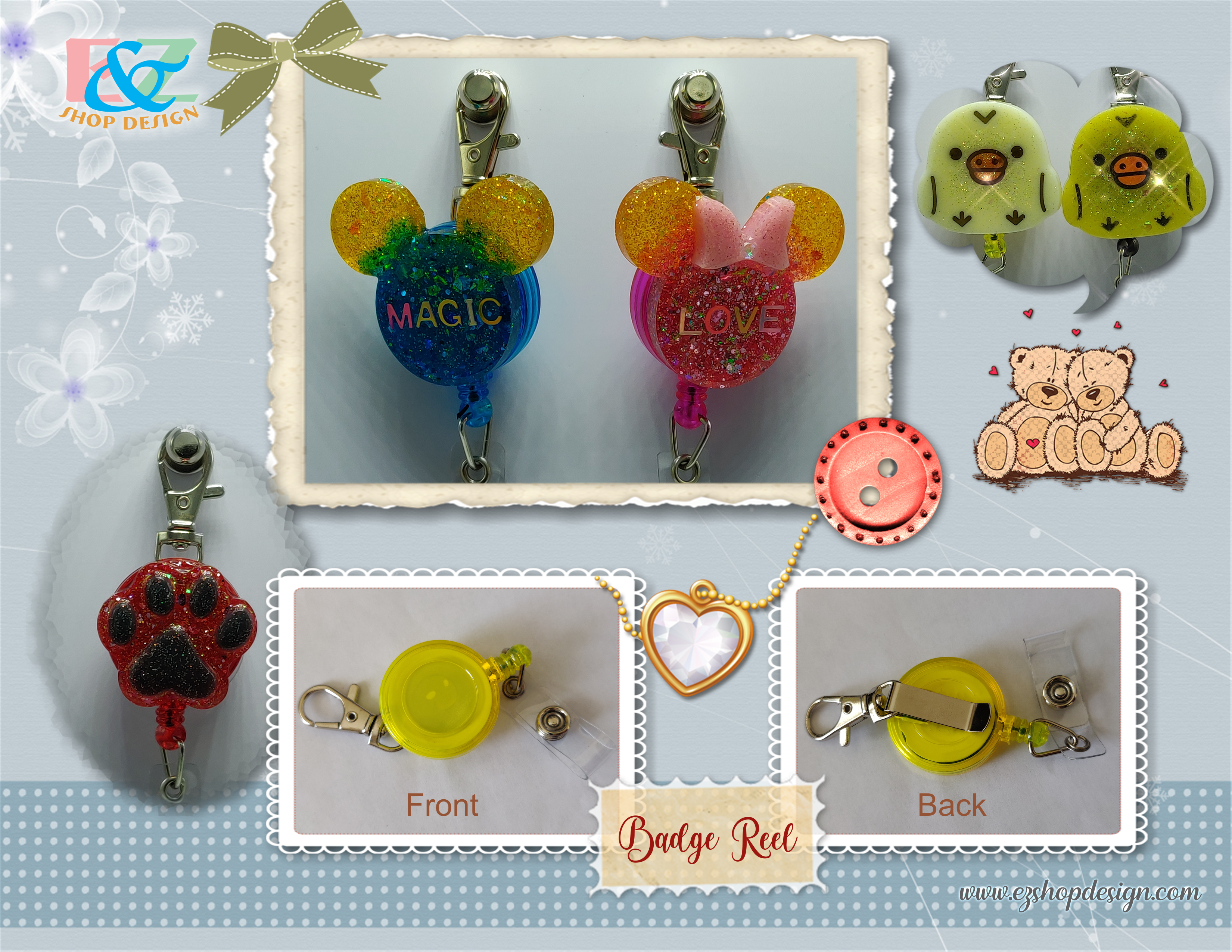 Retractable Badge Reel and ID badge holder