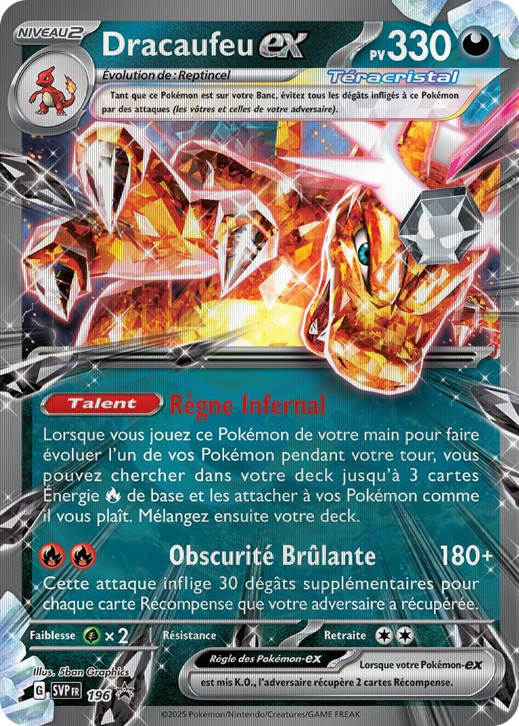 Miniature : Collection Spéciale Pokémon – Dracaufeu-ex Téracristal Obscurité : 1 carte promo brillante, 2 cartes Salamèche et Reptincel,