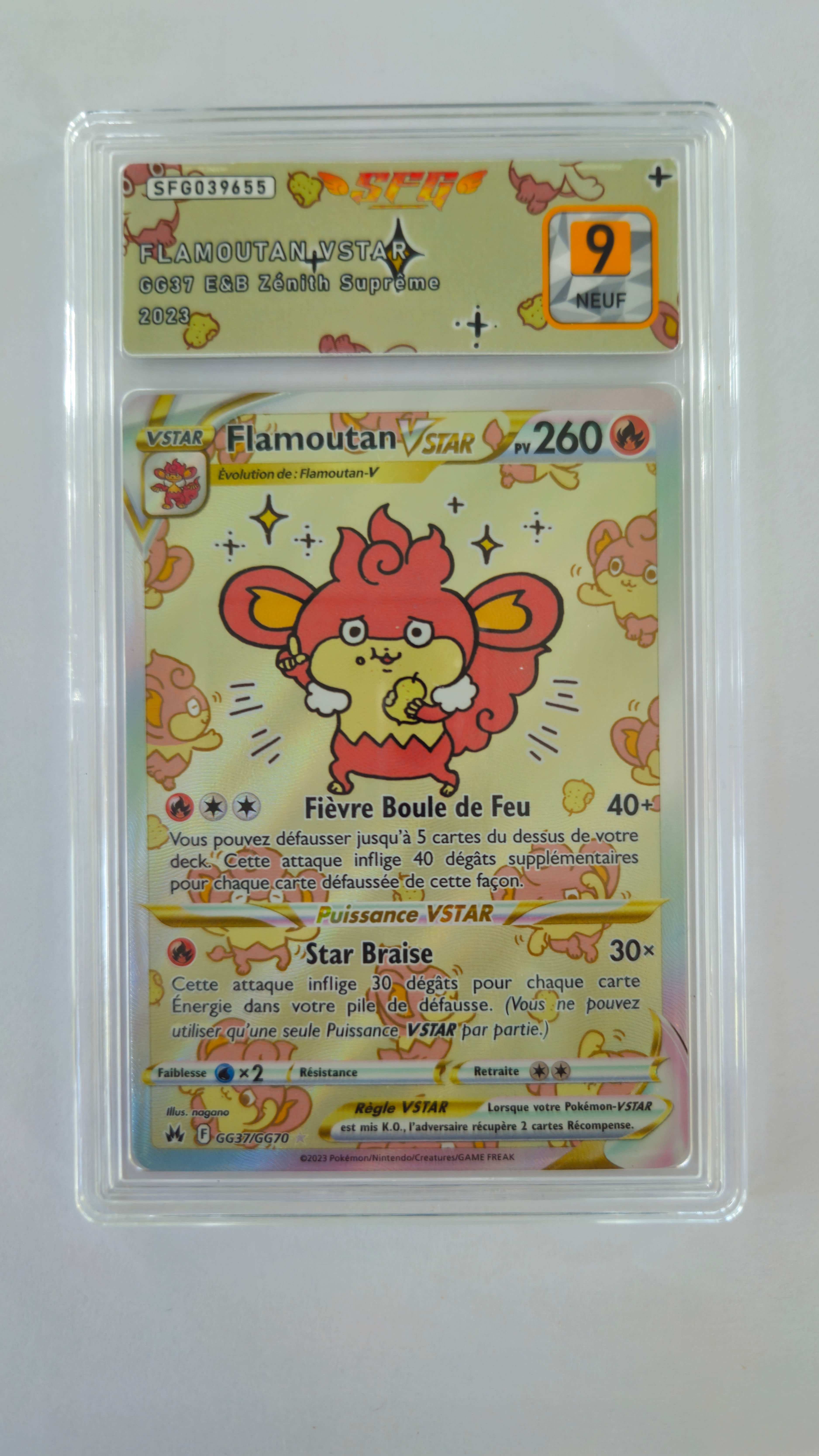 Flamoutan VSTAR (CRZ GG37) - Gradée 9 SFG Grading