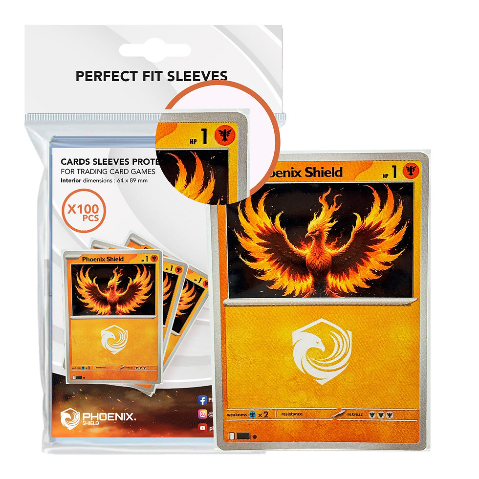 Perfect Fit Sleeves Phoenix Shield : pochettes ultra-fines pour cartes Pokémon et TCG. Idéales pour le double-sleeving, stock